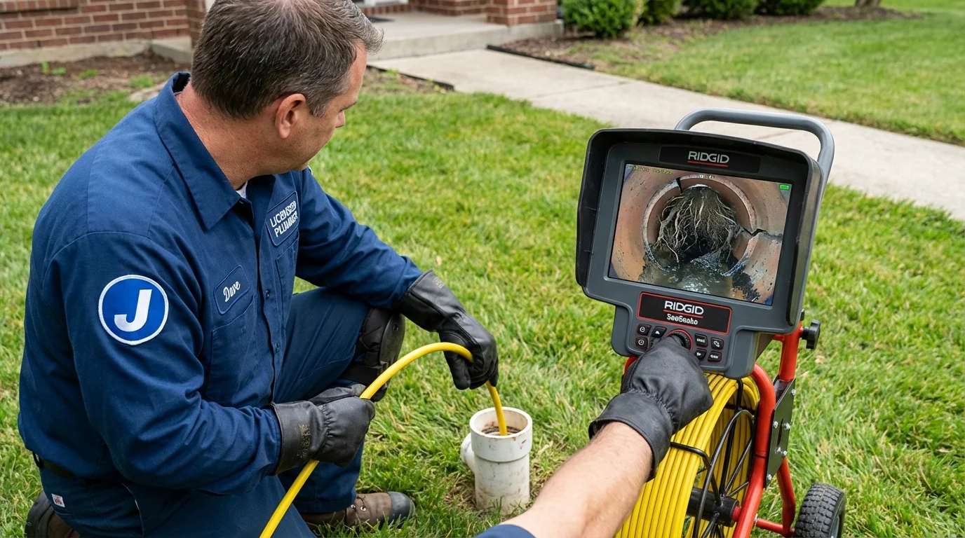 Sewer camera inspection being performed by Johns Plumbing LLC in Davisboro